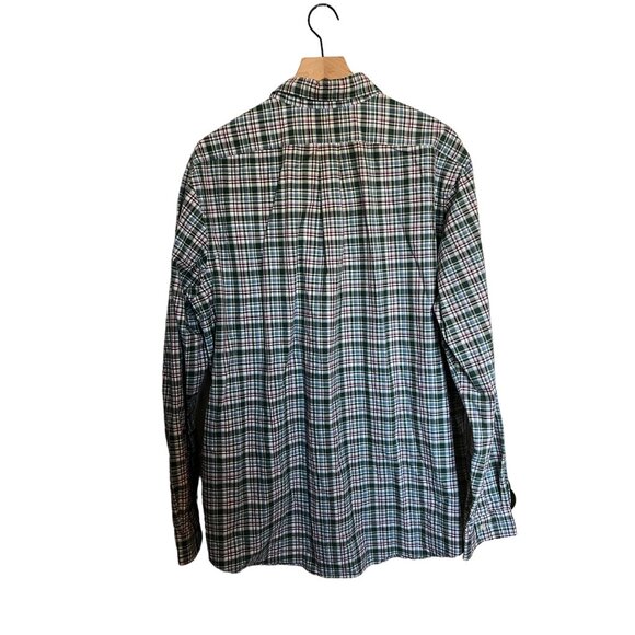 Ralph Lauren Mens XXL Plaid Button-Up Shirt Green & Red Cotton - Picture 2 of 4